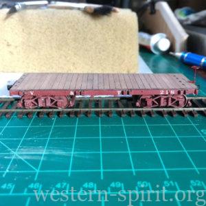 HO Scale V&T flat car by Andrew Brandon.